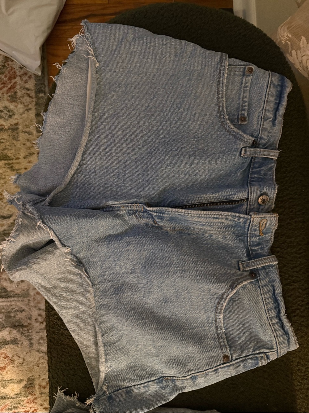 Abercrombie & Fitch Light Blue Denim Cutoff Jean Shorts